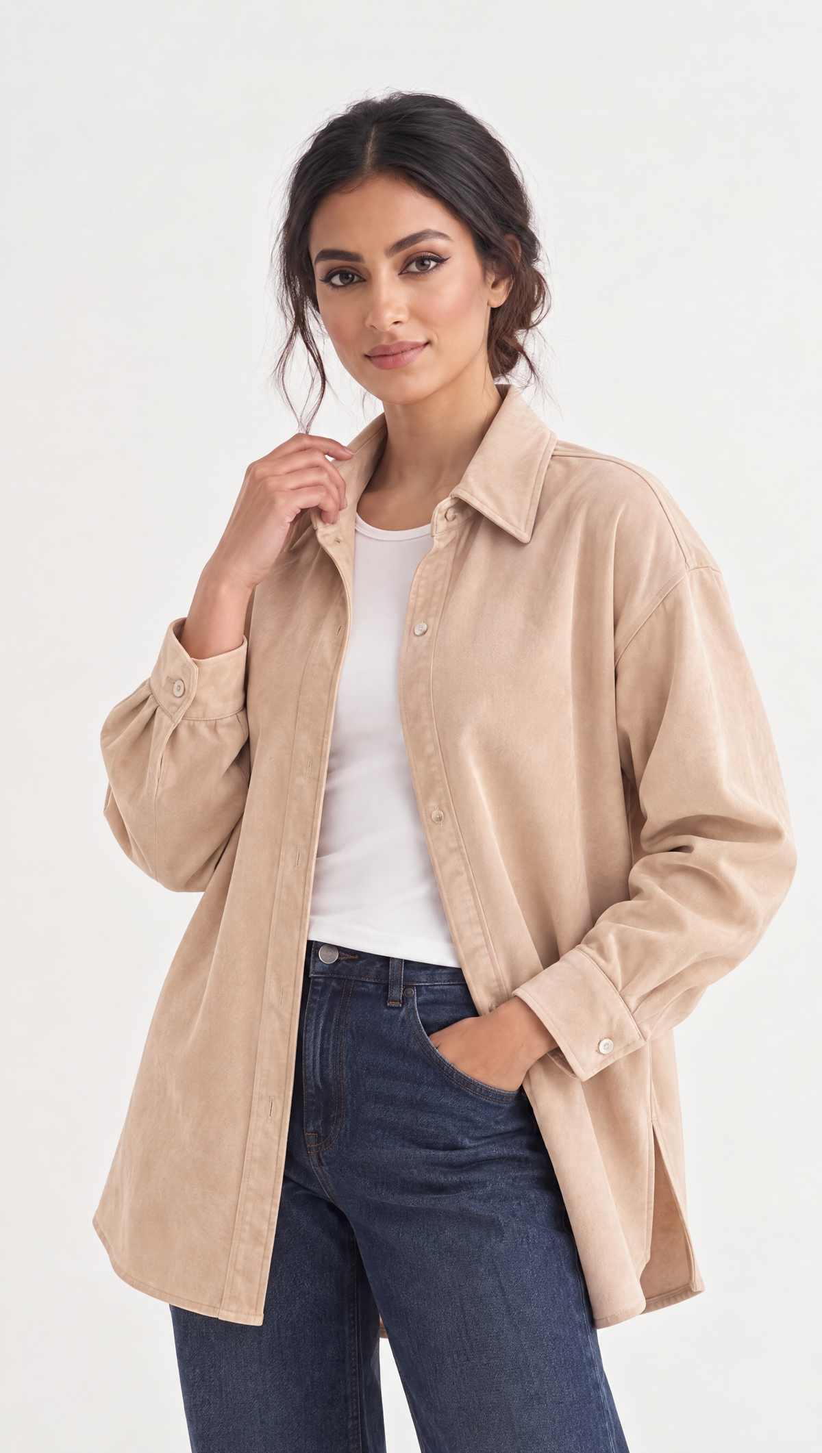 SUEDE BLOUSE