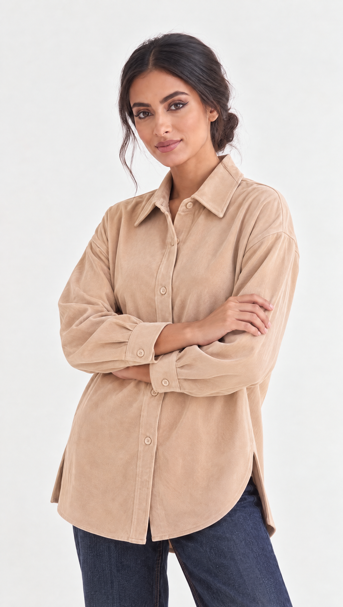 SUEDE BLOUSE