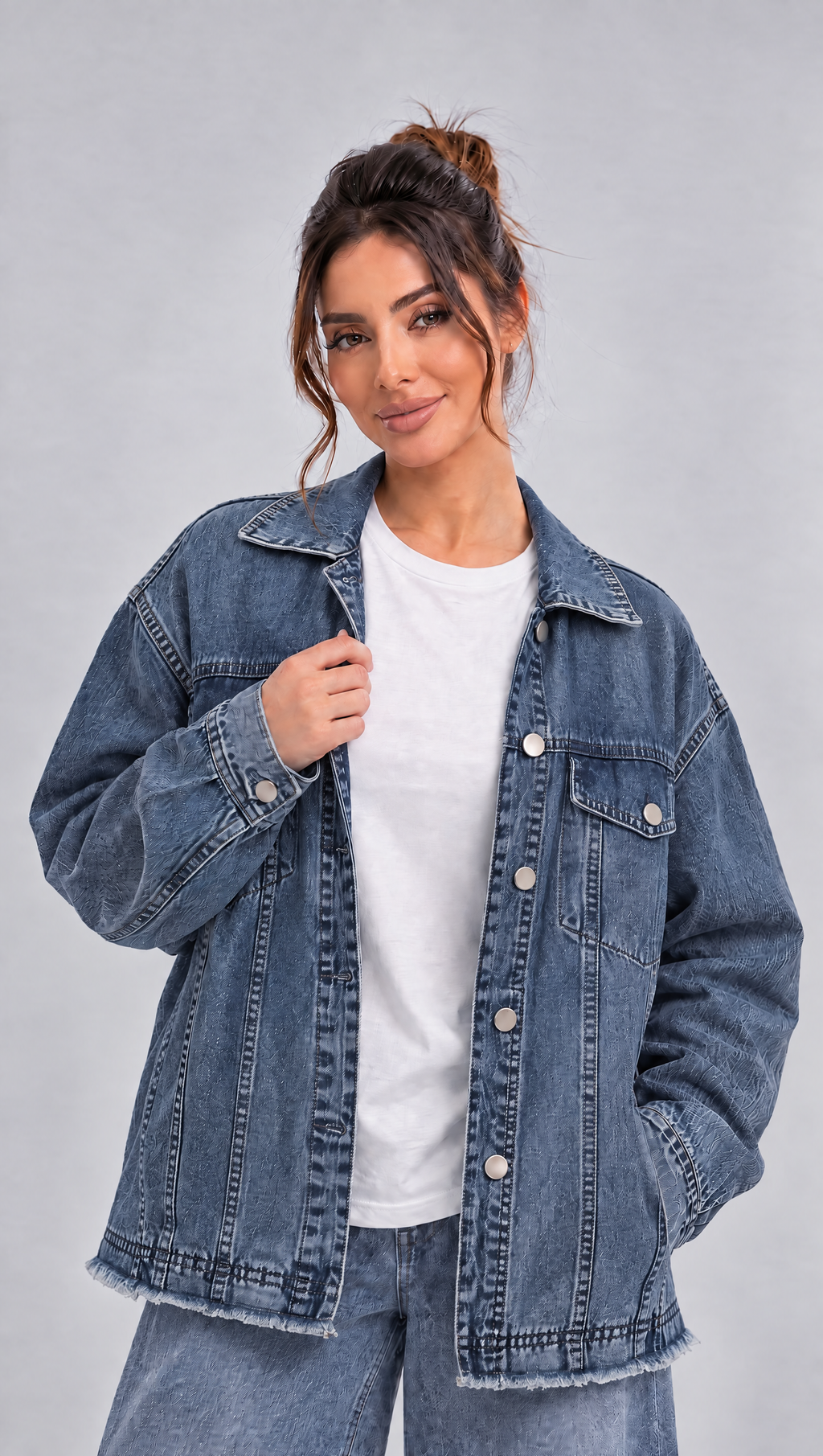 COLORED STITCH DENIM JACKET