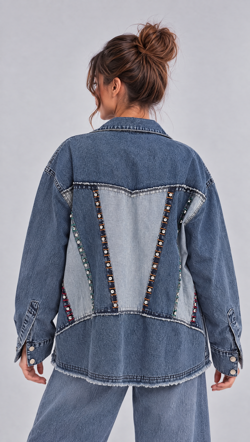 COLORED STITCH DENIM JACKET