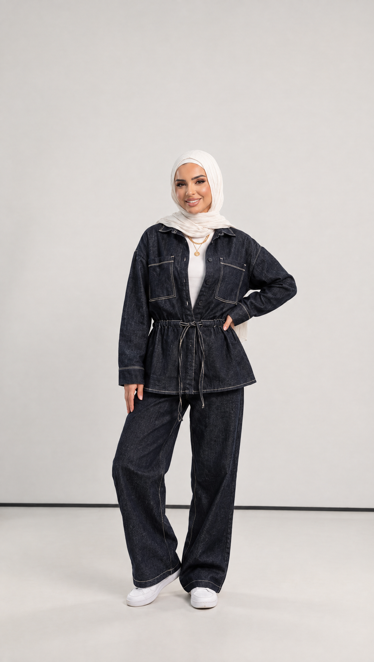 NAVY DENIM SET