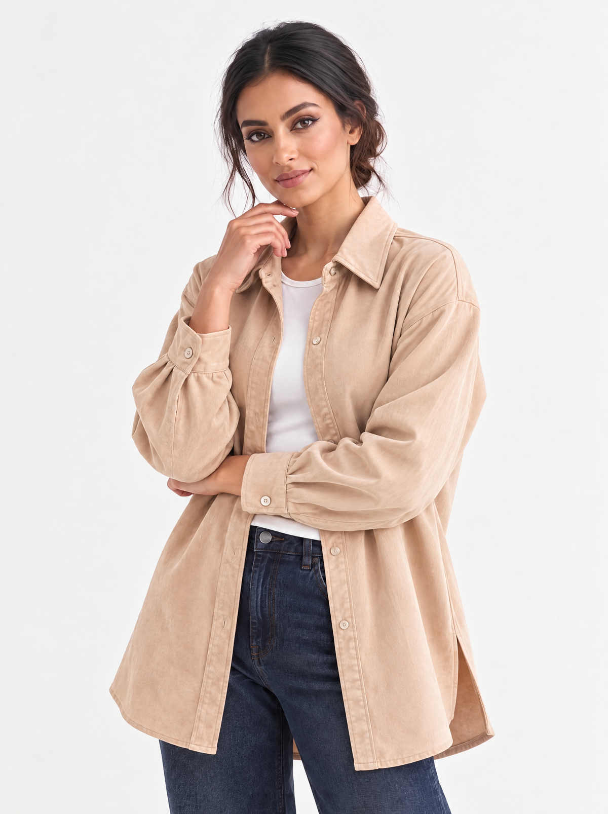 SUEDE BLOUSE
